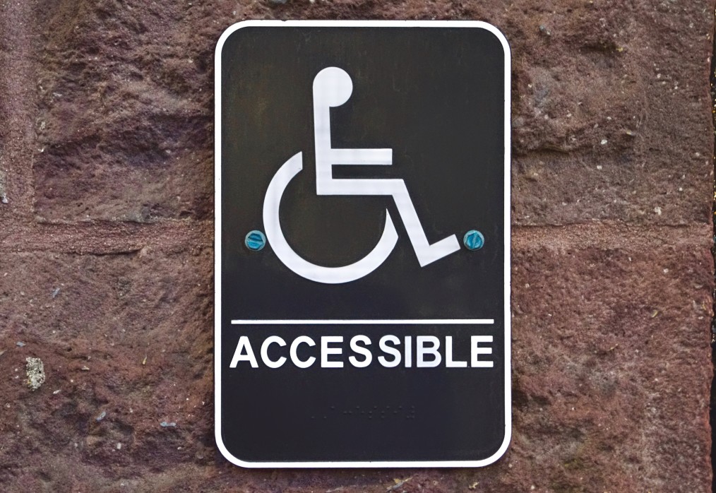 Wheelchair accessible sign