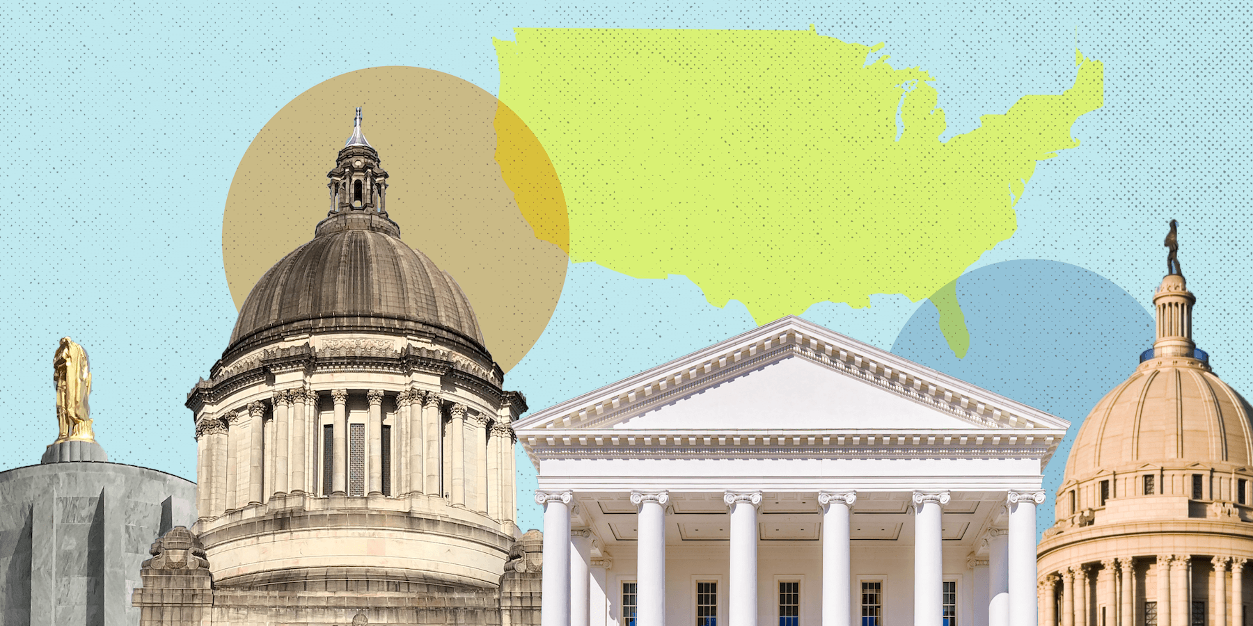 Multiple statehouses collaged