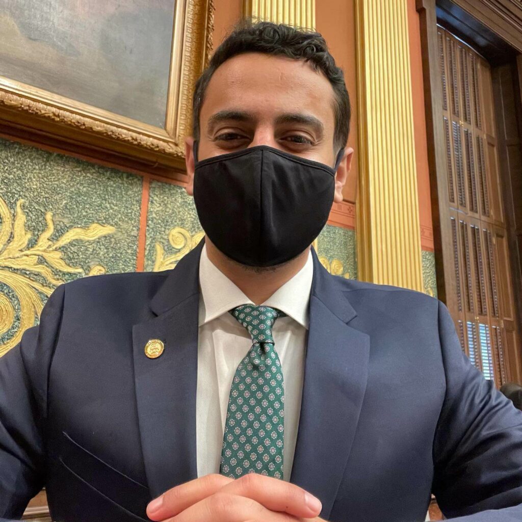 Abraham Aiyash at Michigan State Capitol