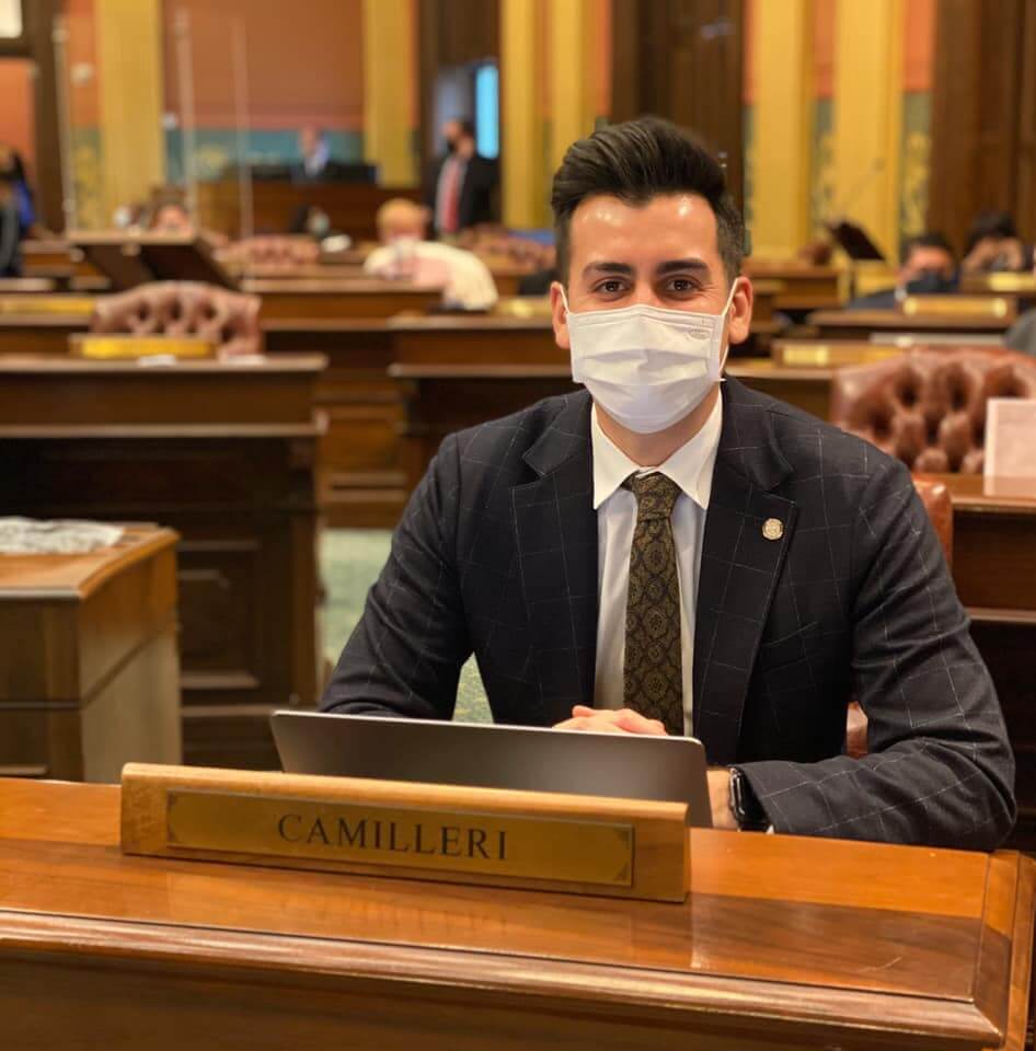 Michigan State Rep. Darrin  Camilleri at the Michigan State Capitol