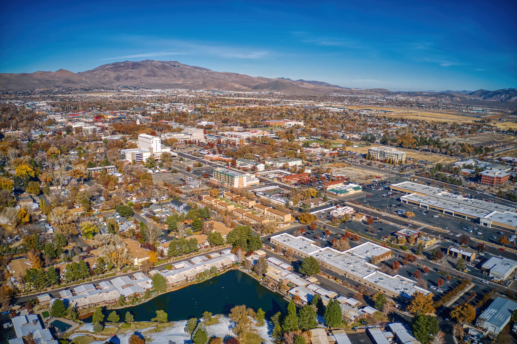 Aerial view of the Nevada Capitol in Carson City